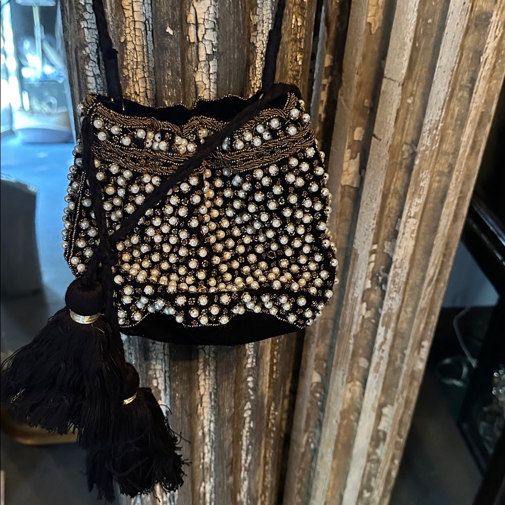 Zara Beaded Drawstring Bag - Excellent condition